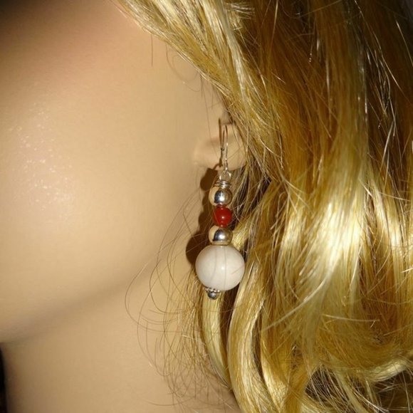 BIG Turquoise-Colored Magnesite Cross Necklace Set - Picture 4 of 4